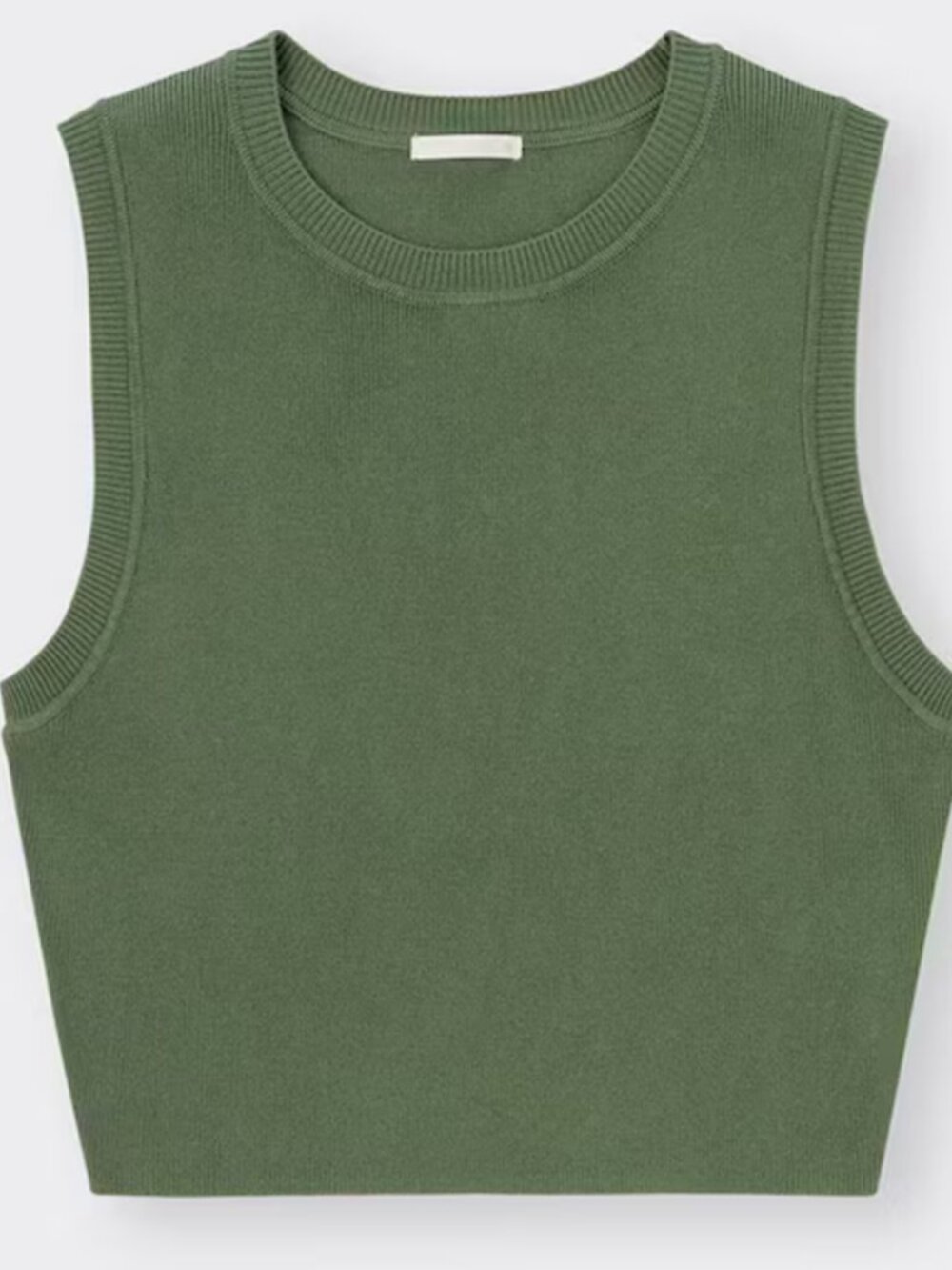 GU Knit cropped tank top - Green